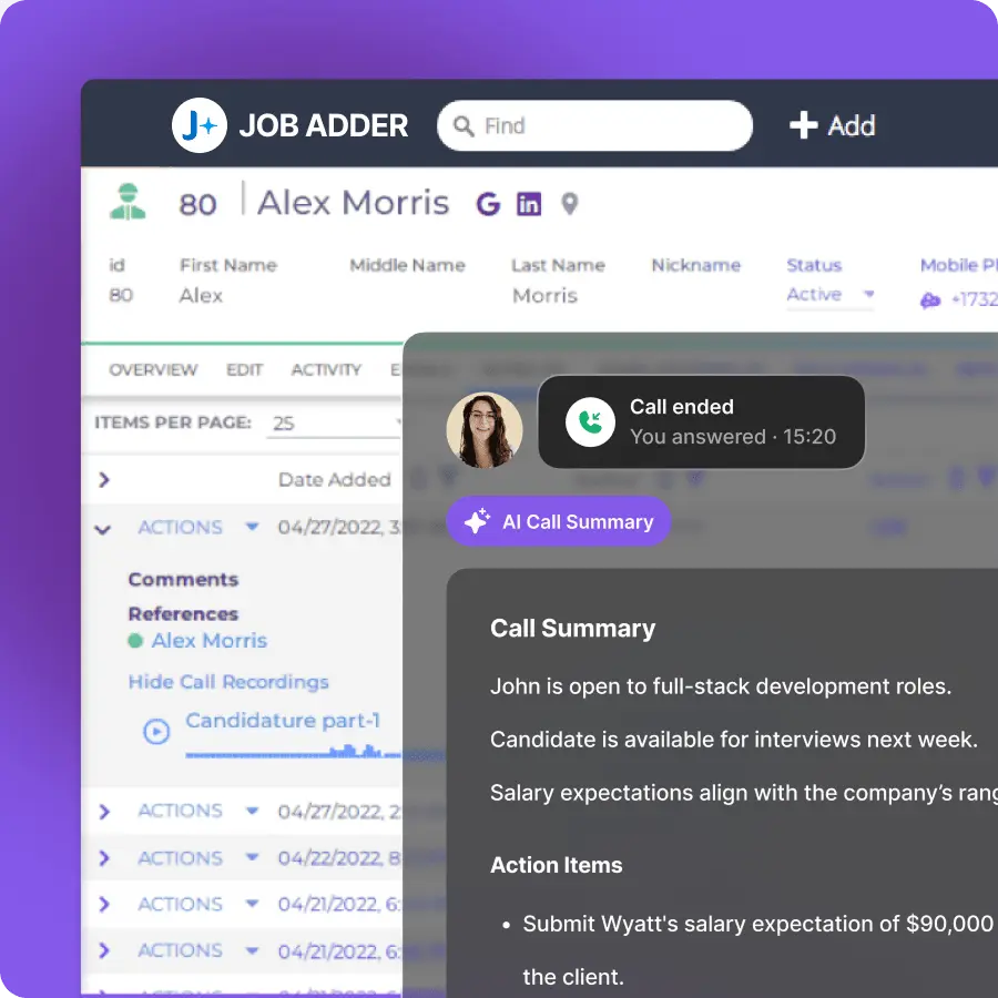 AI-Powered Call Summaries Logged into Your ATS